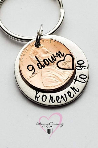 9th Anniversary Gift-Forever to Go Keychain