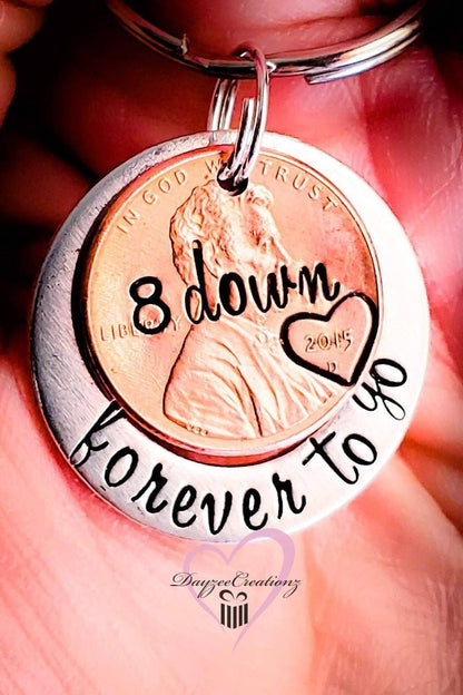 8TH Anniversary Penny Keychain - Forever to Go