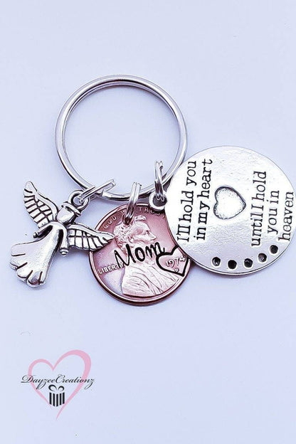 Penny from Heaven Memorial Keychain with Charm(s) shown