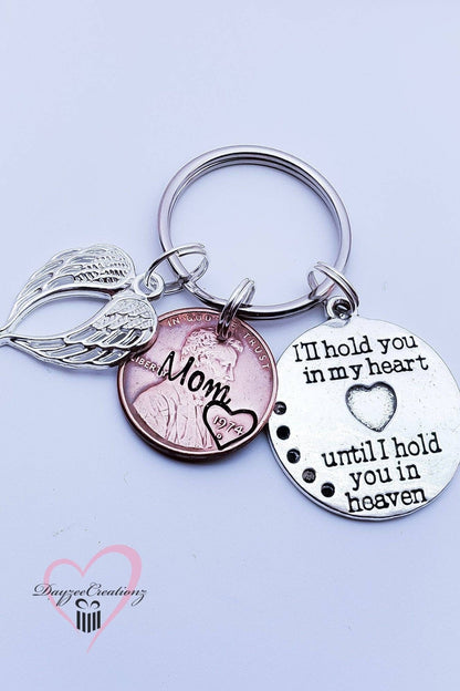 Penny from Heaven Memorial Keychain with Charm(s) shown