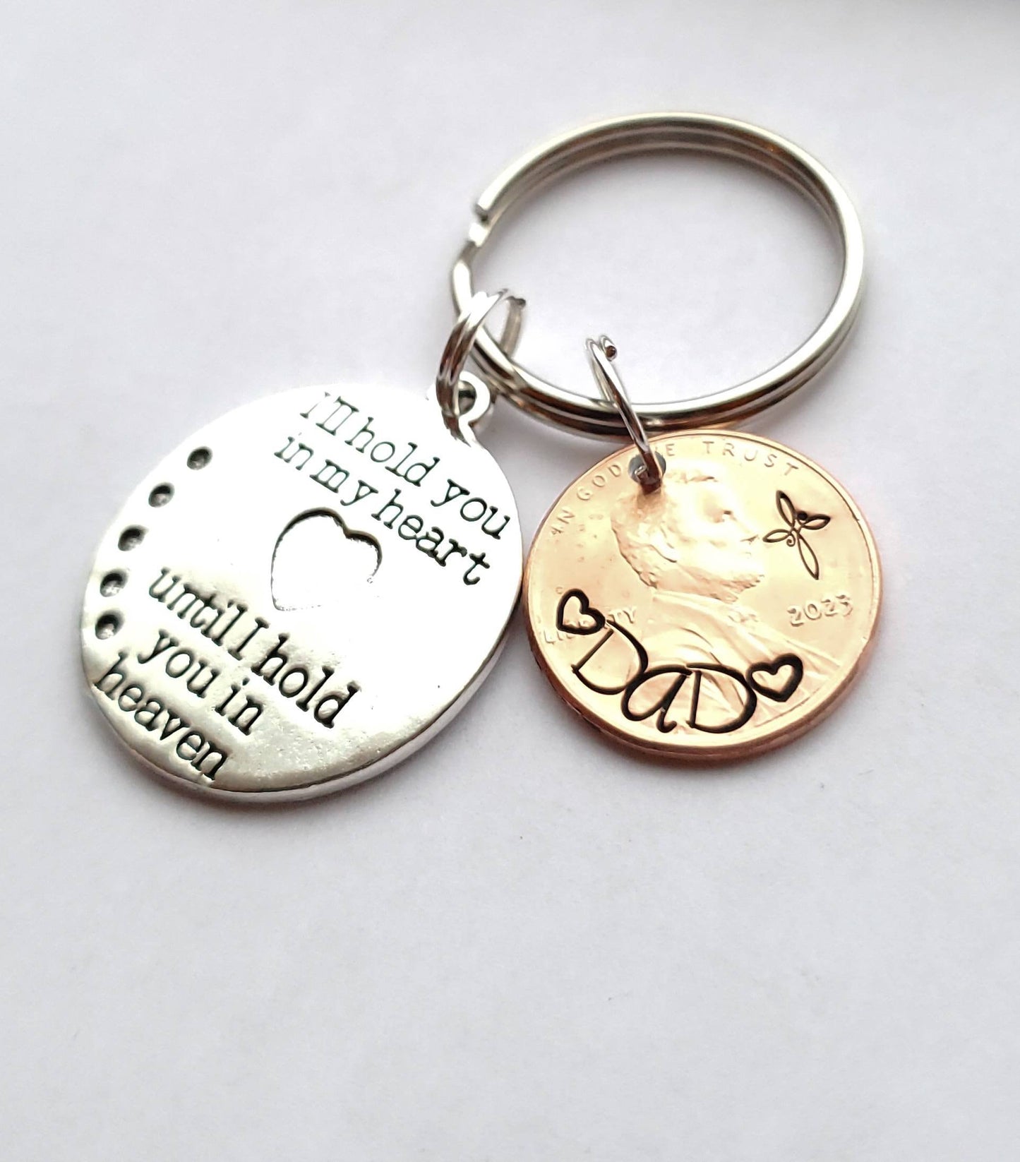 Custom Personalized Penny From Heaven Memorial Keychain| Sympathy Gift | Bereavement | Best Friend | Grief Gift | Husband | Wife | Grandpa | Dad | Grandma | Sister | Brother | Son | Daughter | Grandchild |Mom