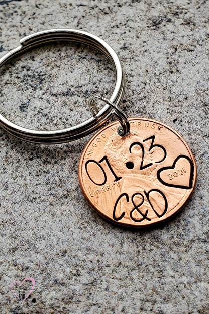 Personalized Anniversary-Valentine's Day Keychain