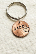 Personalized Dad Penny Keychain